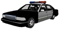 최종 디자인보다 쉐보레 카프리스를 더 닮은 SFPD "경찰" 차량의 초기 디자인. 프랭크 텐페니의 소방차가 그로브 스트리트에 추락한 후 미션 End of the Line에서 볼 수 있습니다.