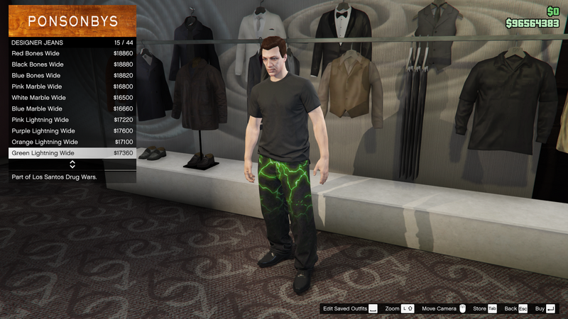 파일:LosSantosDrugWars-GTAOe-MalePants-DesignerJeans15-GreenLightningWide.png