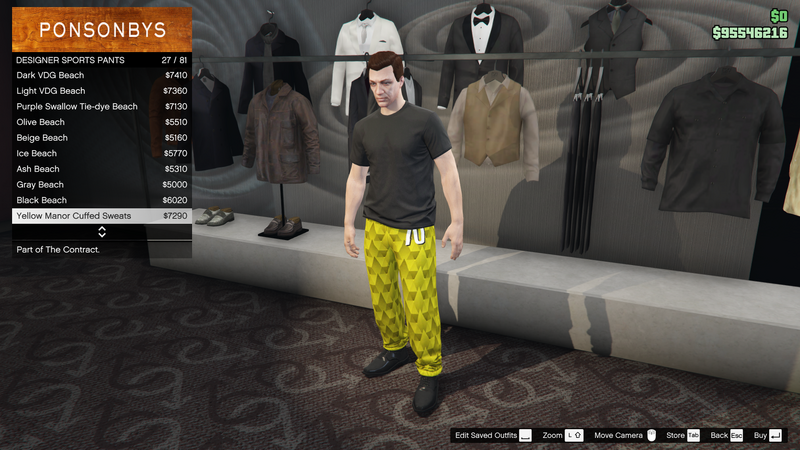 파일:TheContract-GTAOe-MalePants-DesignerSportsPants27-YellowManorCuffedSweats.png