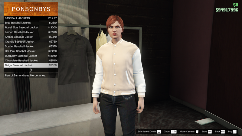 파일:SanAndreasMercenaries-GTAOe-FemaleTops-BaseballJackets22-BeigeBaseballJacket.png