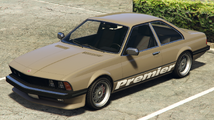 GTA 온라인에 등장하는 Premier 전자 제품 도색이 적용된 Zion Classic. (후측면)