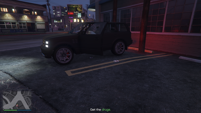 파일:Introduction-GTAOe-LearningTheRopesAlone-GetTheDrugs.png