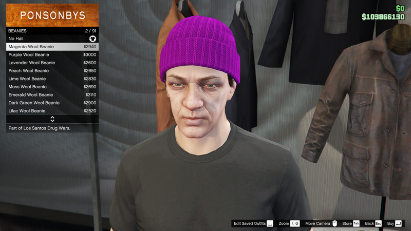 파일:LosSantosDrugWars-GTAOe-MaleHats-Beanies1-MagentaWoolBeanie.png