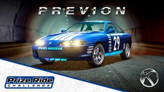 그랜드 테프트 오토 온라인 보너스 (2021년 9월 2부)의 경품 차량 챌린지 광고.