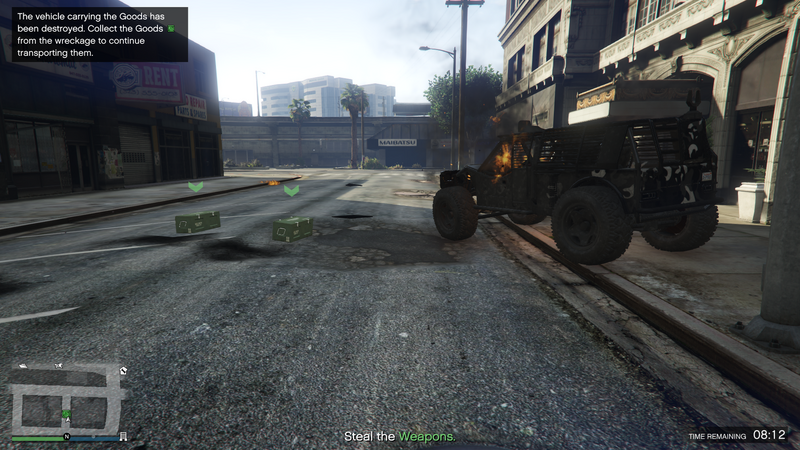 파일:BusinessBattles-Assault-GTAOe-MerryweatherHQ-DestroyedPickUp.png