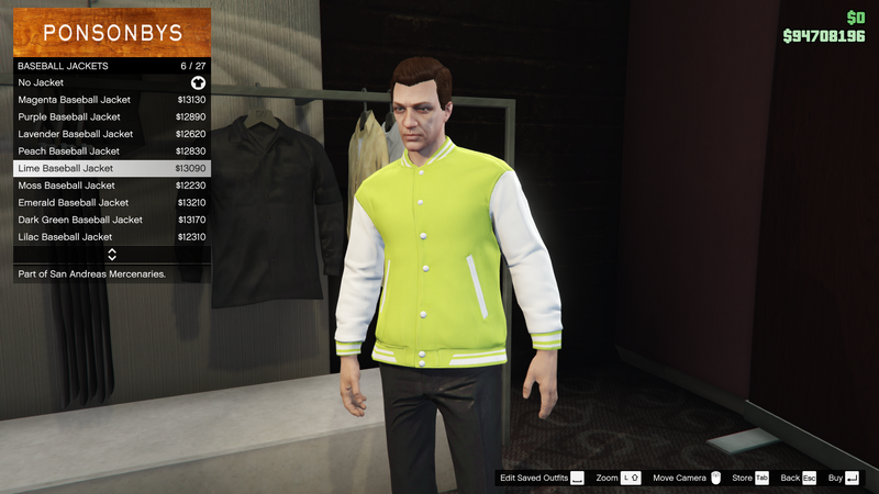 파일:SanAndreasMercenaries-GTAOe-MaleTops-BaseballJackets5-LimeBaseballJacket.png