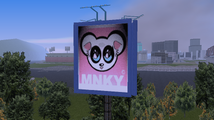 쇼어사이드 베일에 있는 MNKY 광고판.