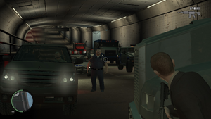 Mitch-GTAIV-CheckingtheRoadblock.png