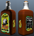 Ragga Rum 병의 앞면과 뒷면.