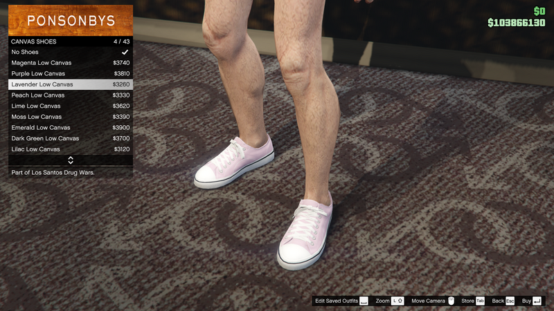 파일:LosSantosDrugWars-GTAOe-MaleShoes-CanvasShoes31-LavenderLowCanvas.png