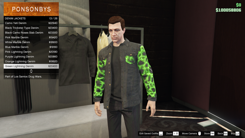 파일:LosSantosDrugWars-GTAOe-MaleTops-DenimJackets12-GreenLightningDenim.png