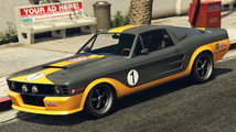 GTA 온라인의 No."1" 글로브 오일 도색 엘리. (후면부)