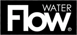 단색, 불투명한 Flow Water 로고.