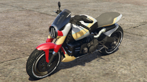 Grand Theft Auto Online의 레드우드 도색 리버. (후측면 보기)