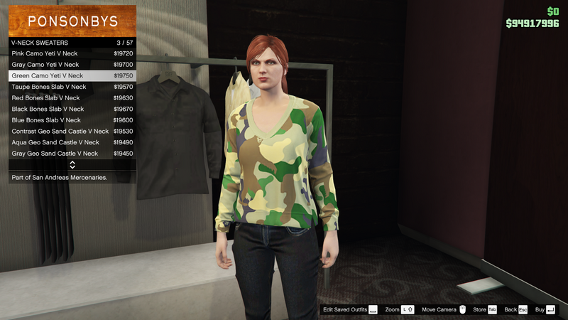 파일:SanAndreasMercenaries-GTAOe-FemaleTops-VNeckSweaters3-GreenCamoYetiVNeck.png