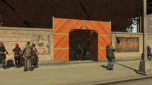 Grand Theft Auto IV에서의 스타인웨이 비어 가든 외부 모습.