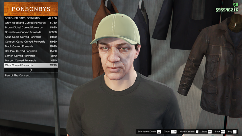 파일:TheContract-GTAOe-MaleHats-DesignerCaps43-OliveCurved.png