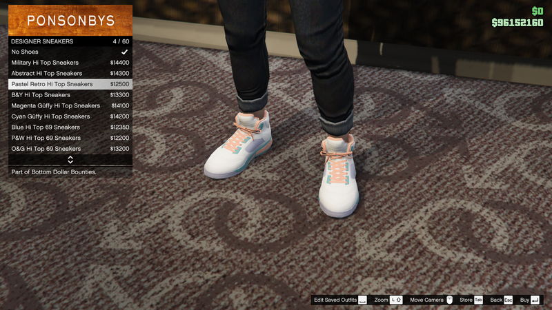 파일:BottomDollarBounties-GTAOe-FemaleShoes-DesignerSneakers3-PastelRetroHiTopSneakers.png