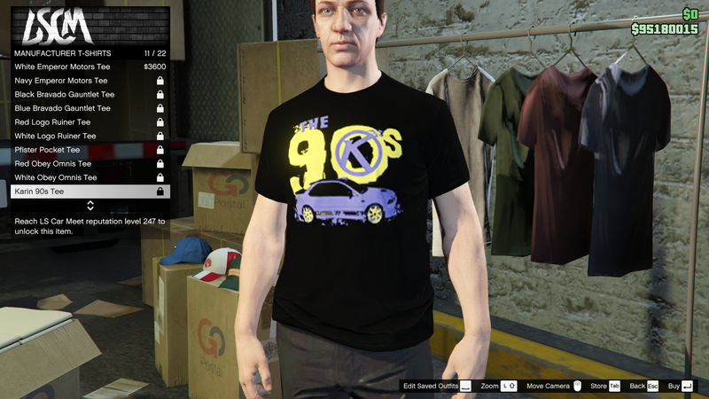 파일:LosSantosTuners-GTAO-MaleTops-ManufacturerTShirts10-Karin90sTee.png