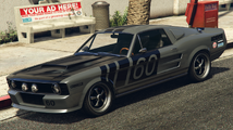 Grand Theft Auto 온라인에서의 No. "60" Dense 도색이 적용된 ETR1. (후측면 보기)