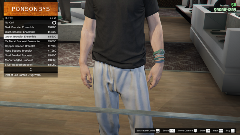 파일:LosSantosDrugWars-GTAOe-MaleAccessories-Cuffs3-GreenBraceletEnsemble.png