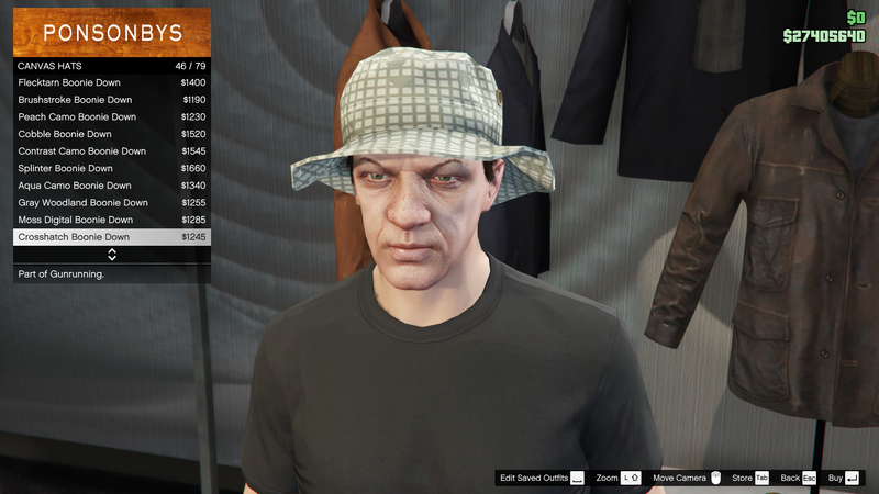 파일:Gunrunning-GTAO-MaleHats-CanvasHats45-CrosshatchBoonieDown.png