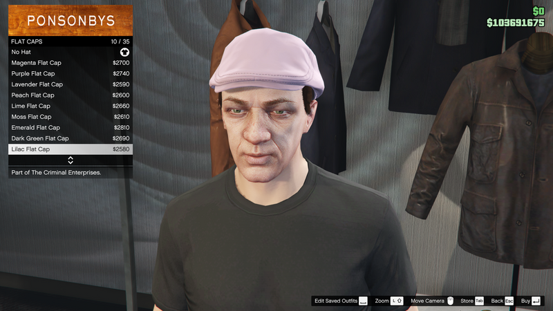 파일:TheCriminalEnterprises-GTAOe-MaleHats-FlatCaps9-LilacFlatCap.png