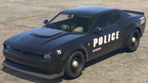 GTA 온라인의 건틀렛 인터셉터에 적용된 "LSPD 리치맨 PD" 도색.