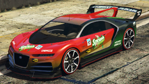 Sprunk 도색이 된 Nero Custom. (후측면 보기)
