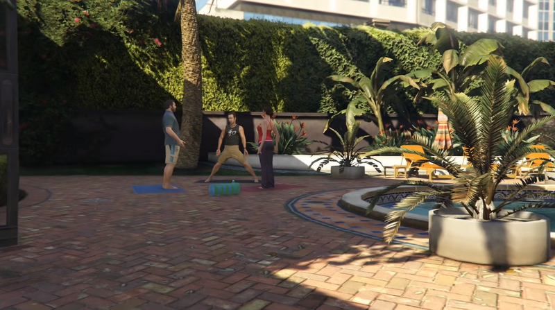 파일:DidSomebodySayYoga-GTAV-AmandaMichaelAndFabienDoYoga.png