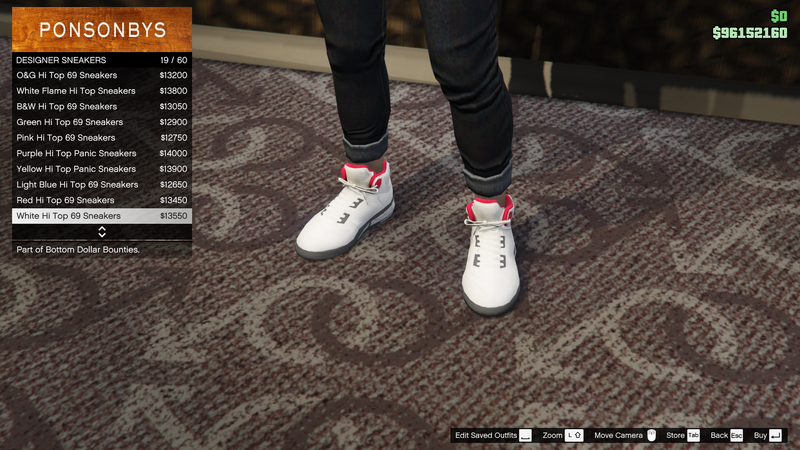 파일:BottomDollarBounties-GTAOe-FemaleShoes-DesignerSneakers18-WhiteHiTop69Sneakers.png