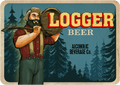 빈티지 Logger Beer 간판.