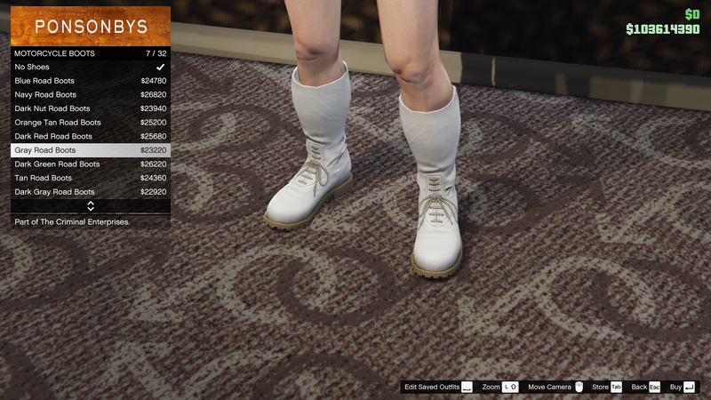 파일:TheCriminalEnterprises-GTAOe-FemaleShoes-MotorcycleBoots6-GrayRoadBoots.png