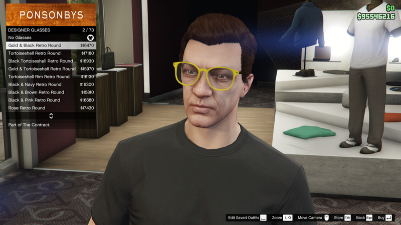 파일:TheContract-GTAOe-MaleGlasses-DesignerGlasses1-Gold&BlackRetroRound.png
