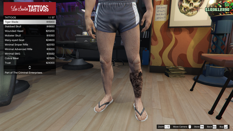 파일:TheCriminalEnterprises-GTAOe-MaleTattoos-LeftLeg1-TigerBlade.png