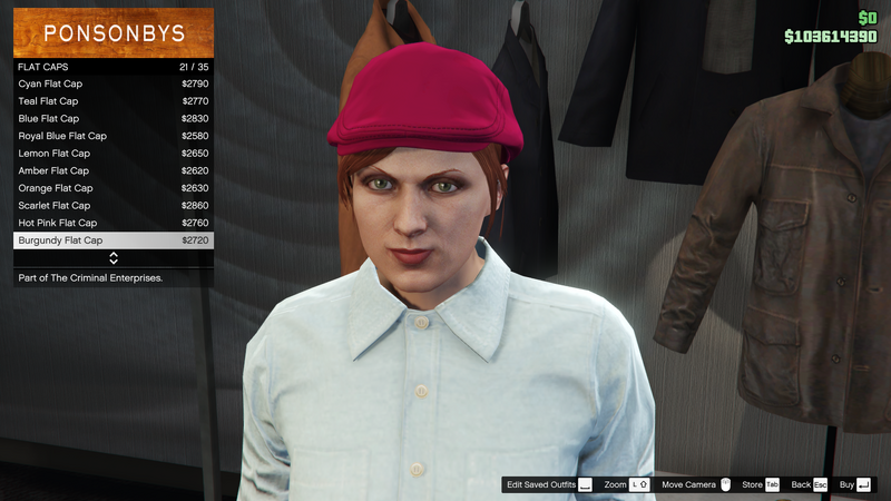 파일:TheCriminalEnterprises-GTAOe-FemaleHats-FlatCaps20-BurgundyFlatCap.png