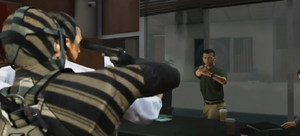 Michael threatening the target-GTAV.png