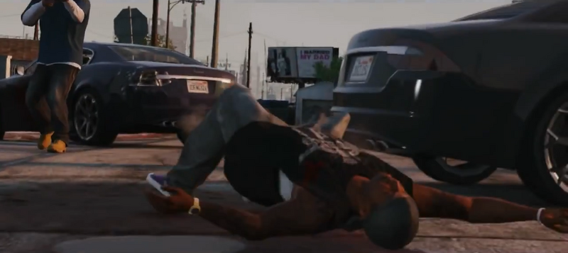 파일:Franklin Killing a Ballas Member-GTAV.png