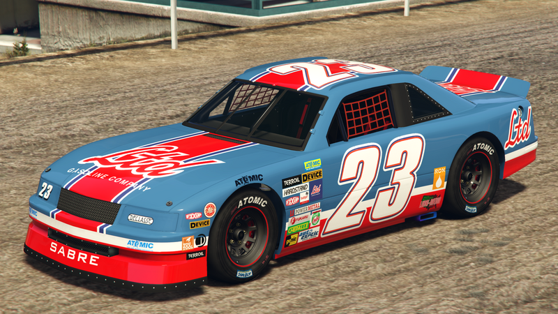 파일:HotringSabre-GTAO-Liveries-23-LTDGasoline-LightBlue-FrontQuarter.png