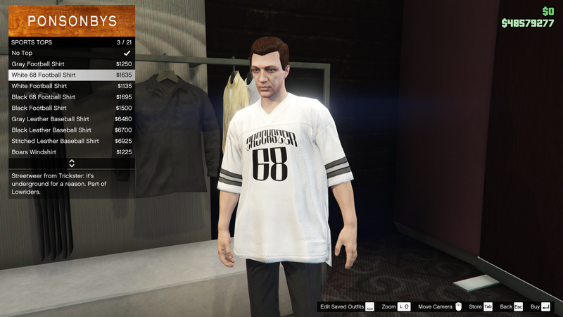파일:Lowriders-GTAO-MaleTops-SportsTops2-White68FootballShirt.png