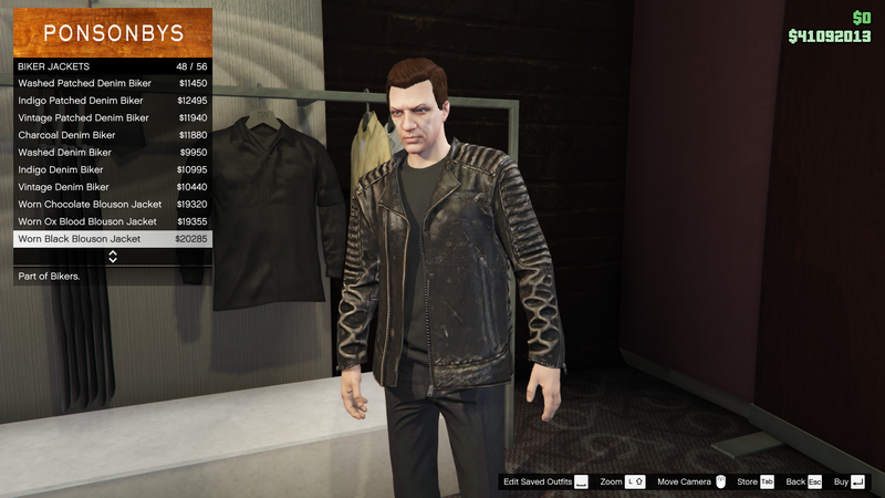 파일:Bikers-GTAO-MaleTops-BikerJackets15-WornBlackBlousonJacket.png