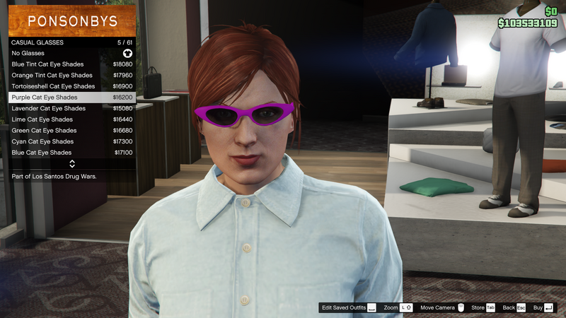 파일:LosSantosDrugWars-GTAOe-FemaleGlasses-CasualGlasses32-PurpleCatEyeShades.png