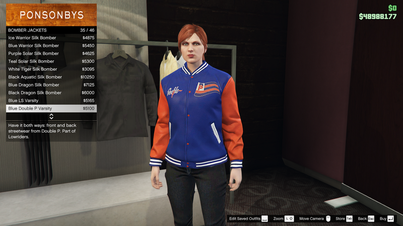 파일:Lowriders-GTAO-FemaleTops-BomberJackets2-BlueDoublePVarsity.png
