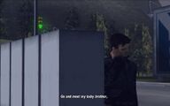 D-아이는 클로드에게 자신의 남동생을 데려가 대신 싸우게 하라고 말합니다.