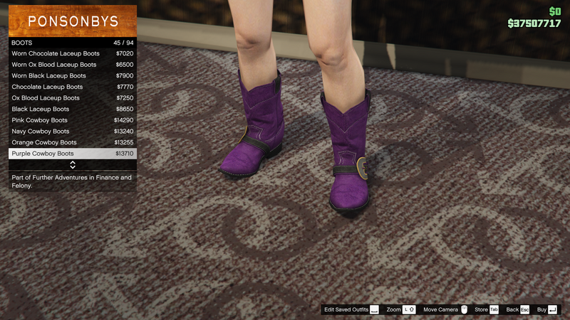 파일:FurtherAdventuresinFinanceandFelony-GTAO-FemaleShoes-Boots4-PurpleCowboyBoots.png