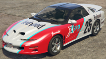 Grand Theft Auto Online의 레드우드 도색 루이너 ZZ-8. (후측면 보기)