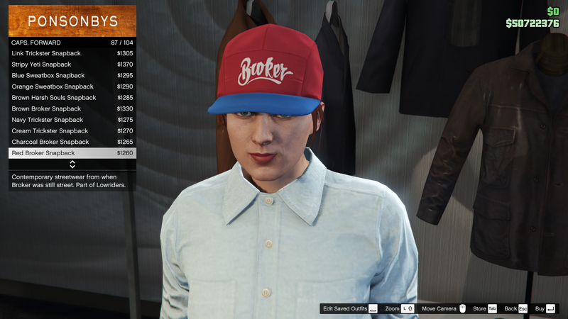 파일:Lowriders-GTAO-FemaleHats-Caps26-RedBrokerSnapback.png