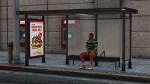 GTA V의 버스 정류장.