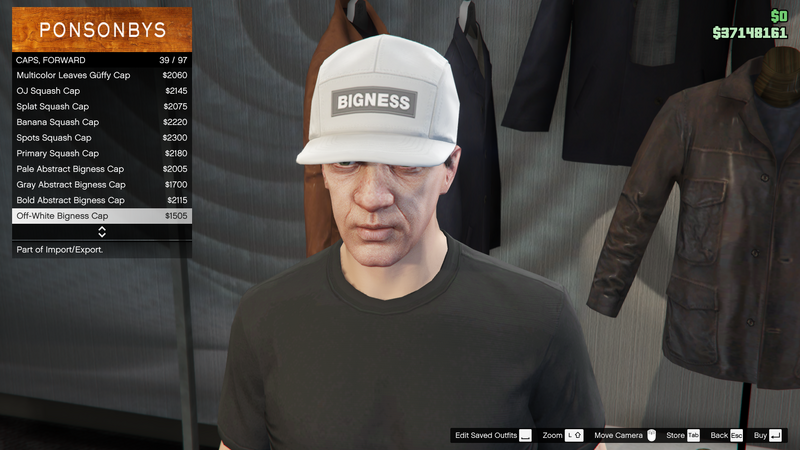 파일:ImportExport-GTAO-MaleHats-Caps12-OffWhiteBignessCap.png