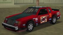 GTA: Vice City의 Hotring Racer에 부착된 King Storage 스폰서 스티커.